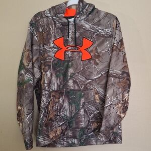 Under Armour Realtree Camo Hoodie with Bright Orange Logo